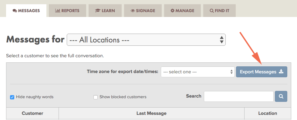 On-Demand Message Export